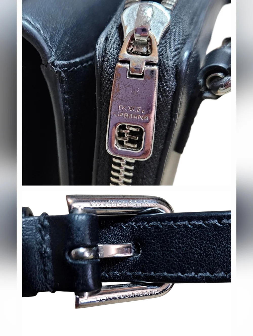 Dolce & Gabbana | DG Logo Leather Accordion Crossbody | Black - Picture 14 of 16